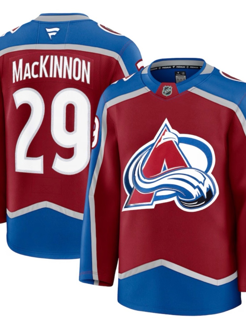 Fanatics Colorado Avalanche Nathan MacKinnon #29 Jersey - Maroon/Blue